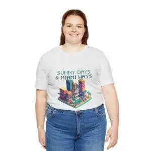 Sunny Days / Men's Miami Pixel T-shirt - Imagen 31