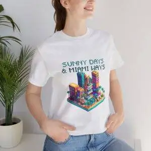 Sunny Days / Men's Miami Pixel T-shirt - Imagen 33