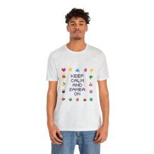 Keep Calm and Samba on / Men's Miami Pixel T-shirt - Imagen 25