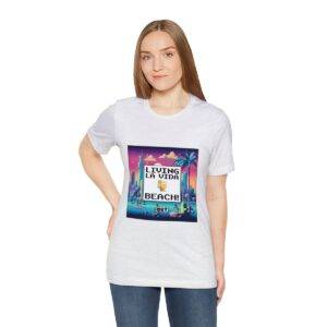 Living La Vida, Beach! / Men's Miami Pixel T-shirt - Imagen 29