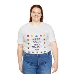 Keep Calm and Samba on / Men's Miami Pixel T-shirt - Imagen 31