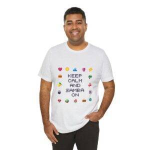 Keep Calm and Samba on / Men's Miami Pixel T-shirt - Imagen 32