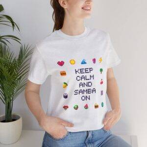Keep Calm and Samba on / Men's Miami Pixel T-shirt - Imagen 33