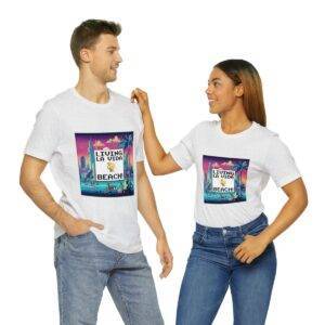 Living La Vida, Beach! / Men's Miami Pixel T-shirt - Imagen 34