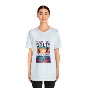 Don't be salty / Men's Miami Pixel T-shirt - Imagen 100