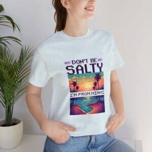 Don't be salty / Men's Miami Pixel T-shirt - Imagen 105
