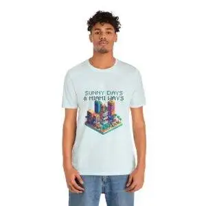 Sunny Days / Men's Miami Pixel T-shirt - Imagen 97