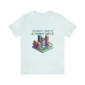 Sunny Days / Men's Miami Pixel T-shirt - Imagen 98