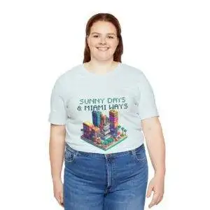 Sunny Days / Men's Miami Pixel T-shirt - Imagen 103