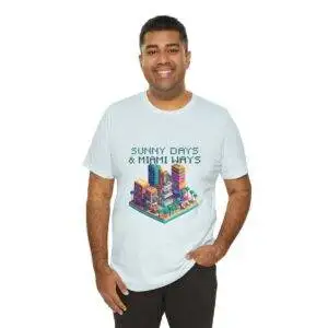 Sunny Days / Men's Miami Pixel T-shirt - Imagen 104