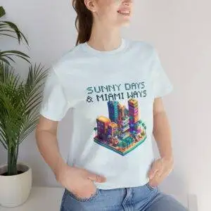 Sunny Days / Men's Miami Pixel T-shirt - Imagen 105