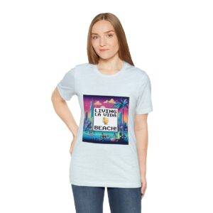 Living La Vida, Beach! / Men's Miami Pixel T-shirt - Imagen 101
