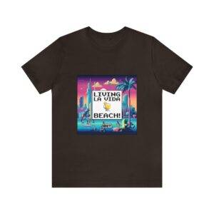 Living La Vida, Beach! / Men's Miami Pixel T-shirt - Imagen 62