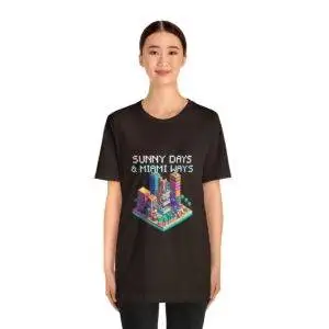 Sunny Days / Men's Miami Pixel T-shirt - Imagen 64