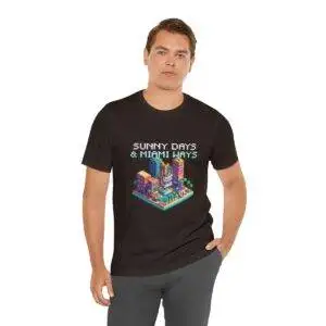 Sunny Days / Men's Miami Pixel T-shirt - Imagen 66