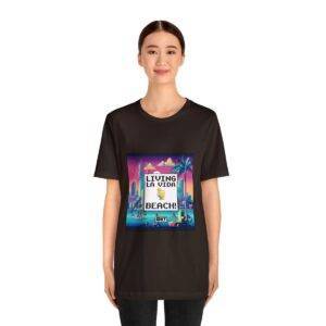 Living La Vida, Beach! / Men's Miami Pixel T-shirt - Imagen 64