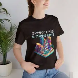 Sunny Days / Men's Miami Pixel T-shirt - Imagen 69