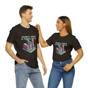 Sunny Days / Men's Miami Pixel T-shirt - Imagen 70