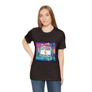 Living La Vida, Beach! / Men's Miami Pixel T-shirt - Imagen 65