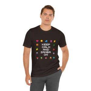 Keep Calm and Samba on / Men's Miami Pixel T-shirt - Imagen 66