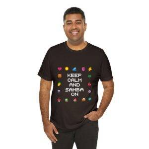 Keep Calm and Samba on / Men's Miami Pixel T-shirt - Imagen 68