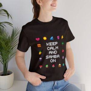 Keep Calm and Samba on / Men's Miami Pixel T-shirt - Imagen 69
