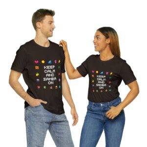 Keep Calm and Samba on / Men's Miami Pixel T-shirt - Imagen 70