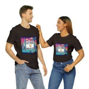 Living La Vida, Beach! / Men's Miami Pixel T-shirt - Imagen 70