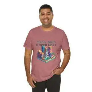 Sunny Days / Men's Miami Pixel T-shirt - Imagen 56