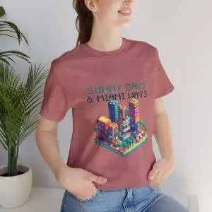 Sunny Days / Men's Miami Pixel T-shirt - Imagen 57