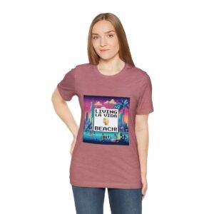 Living La Vida, Beach! / Men's Miami Pixel T-shirt - Imagen 53