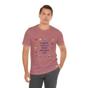 Keep Calm and Samba on / Men's Miami Pixel T-shirt - Imagen 54